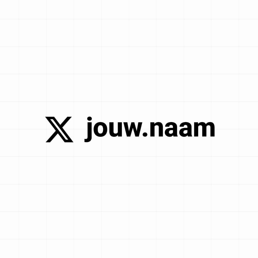 X - Sticker met eigen naam - vinyl sticker kopen bij De Stickerbaas