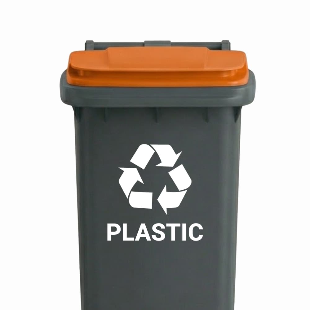 Plastic Afval - Container / Kliko sticker - vinyl sticker kopen bij De Stickerbaas