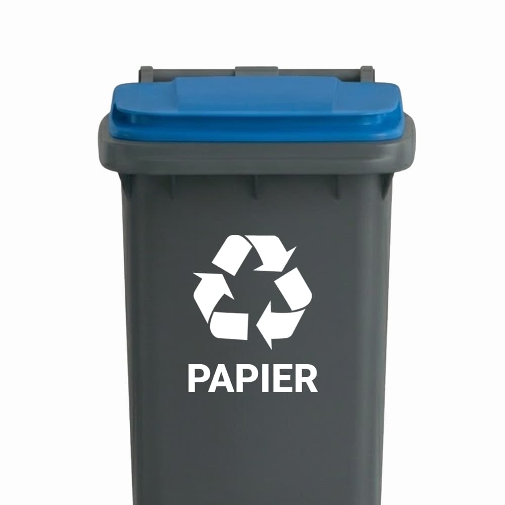 Papier Afval - Container / Kliko sticker - vinyl sticker kopen bij De Stickerbaas