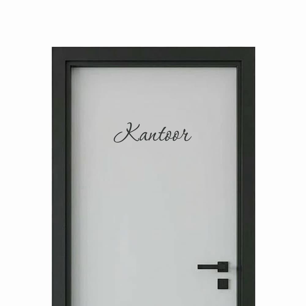 Kantoor deursticker - Sierlijke letters - vinyl sticker kopen bij De Stickerbaas