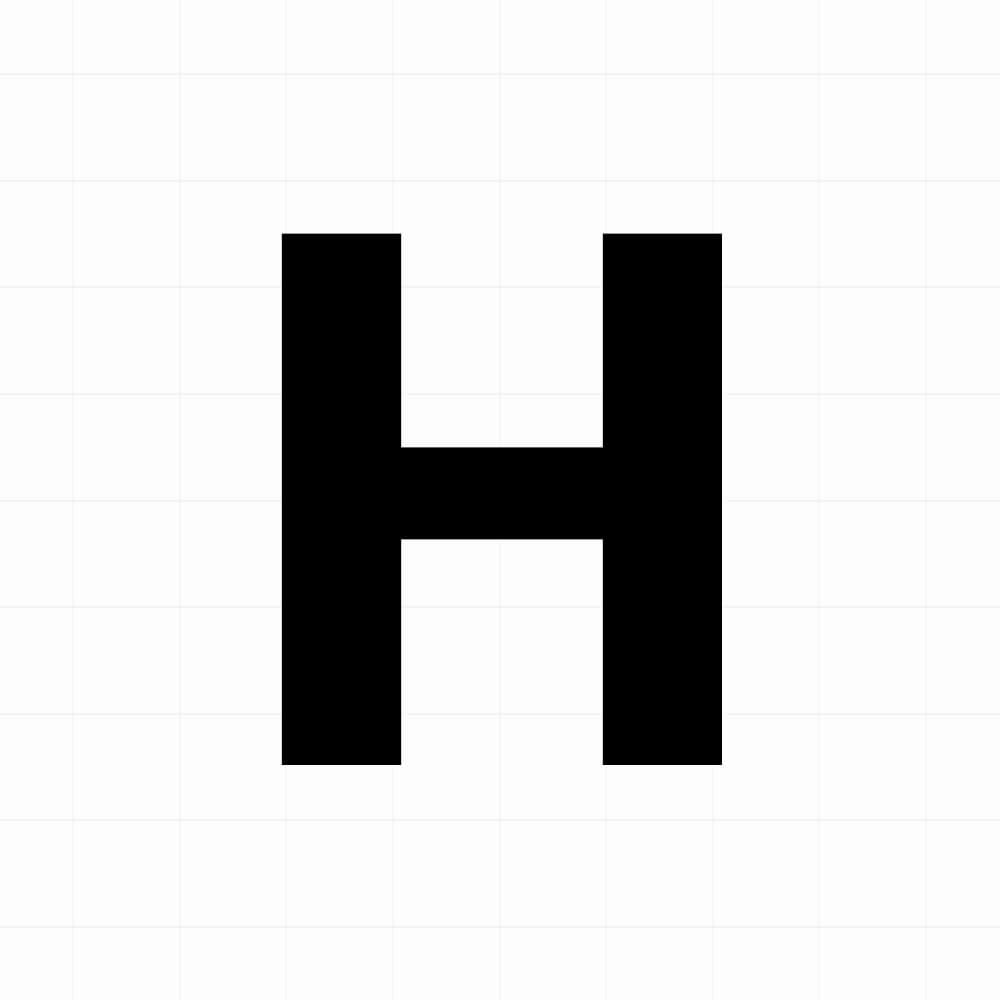 Letter sticker: H - Losse plakletter - vinyl sticker kopen bij De Stickerbaas