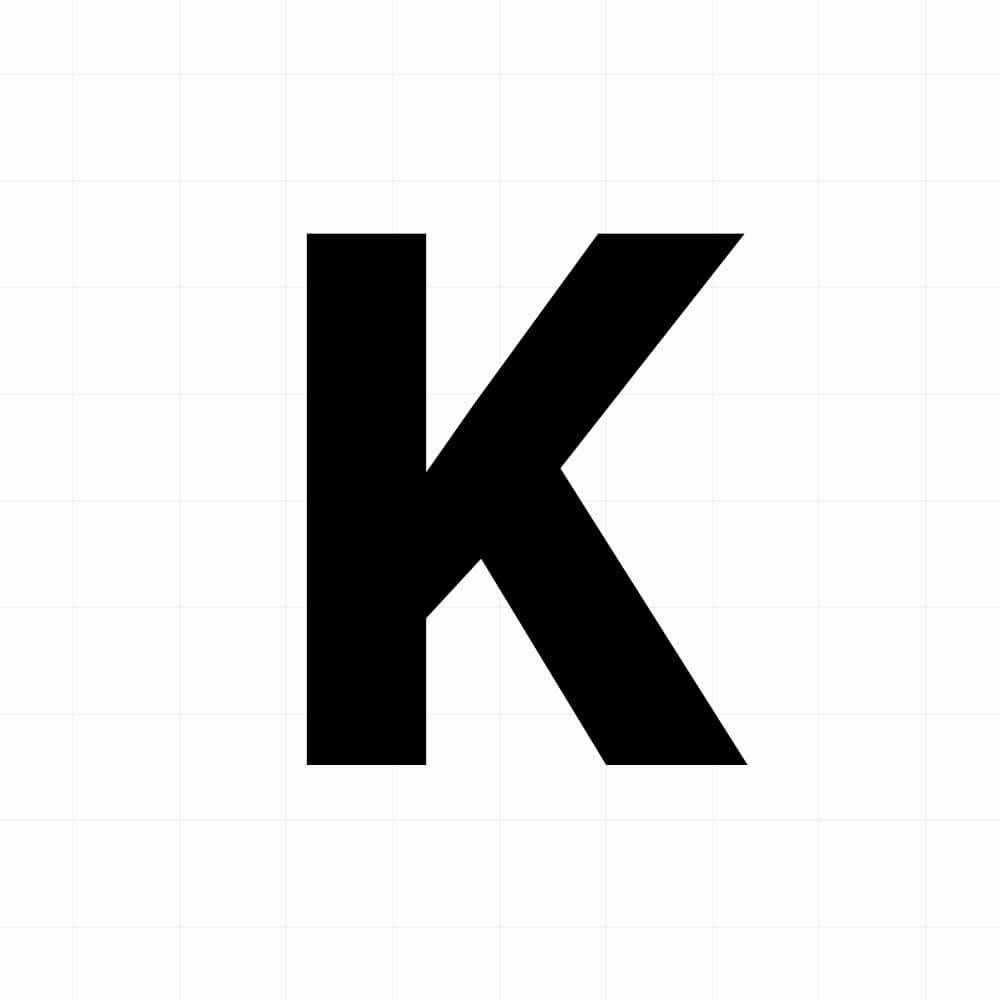 Letter sticker: K - Losse plakletter - vinyl sticker kopen bij De Stickerbaas