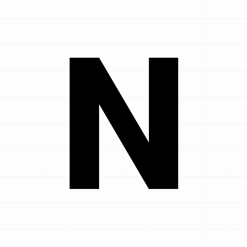 Letter sticker: N - Losse plakletter - vinyl sticker kopen bij De Stickerbaas