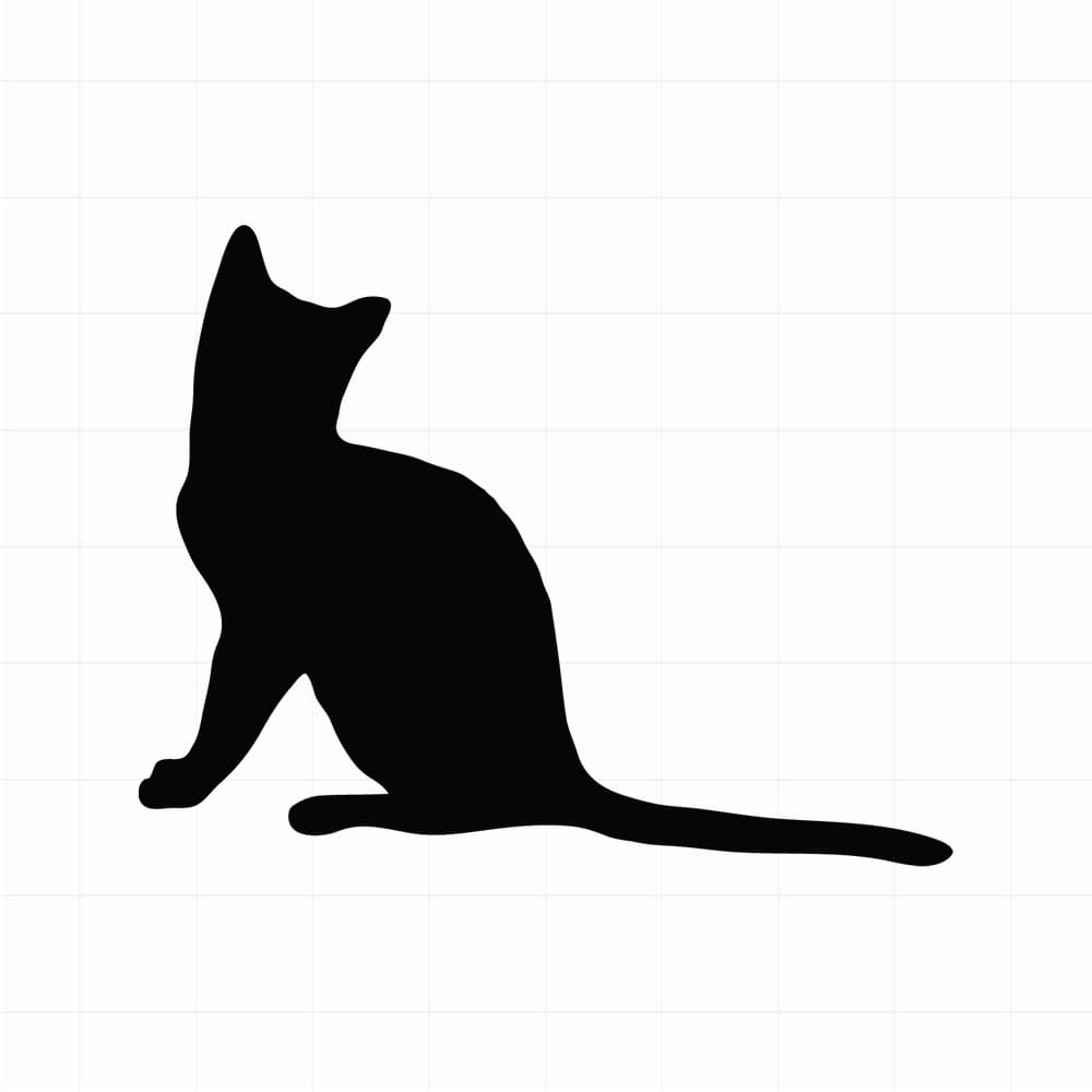 Kat silhouette sticker - Leuke kattensticker - vinyl sticker kopen bij De Stickerbaas