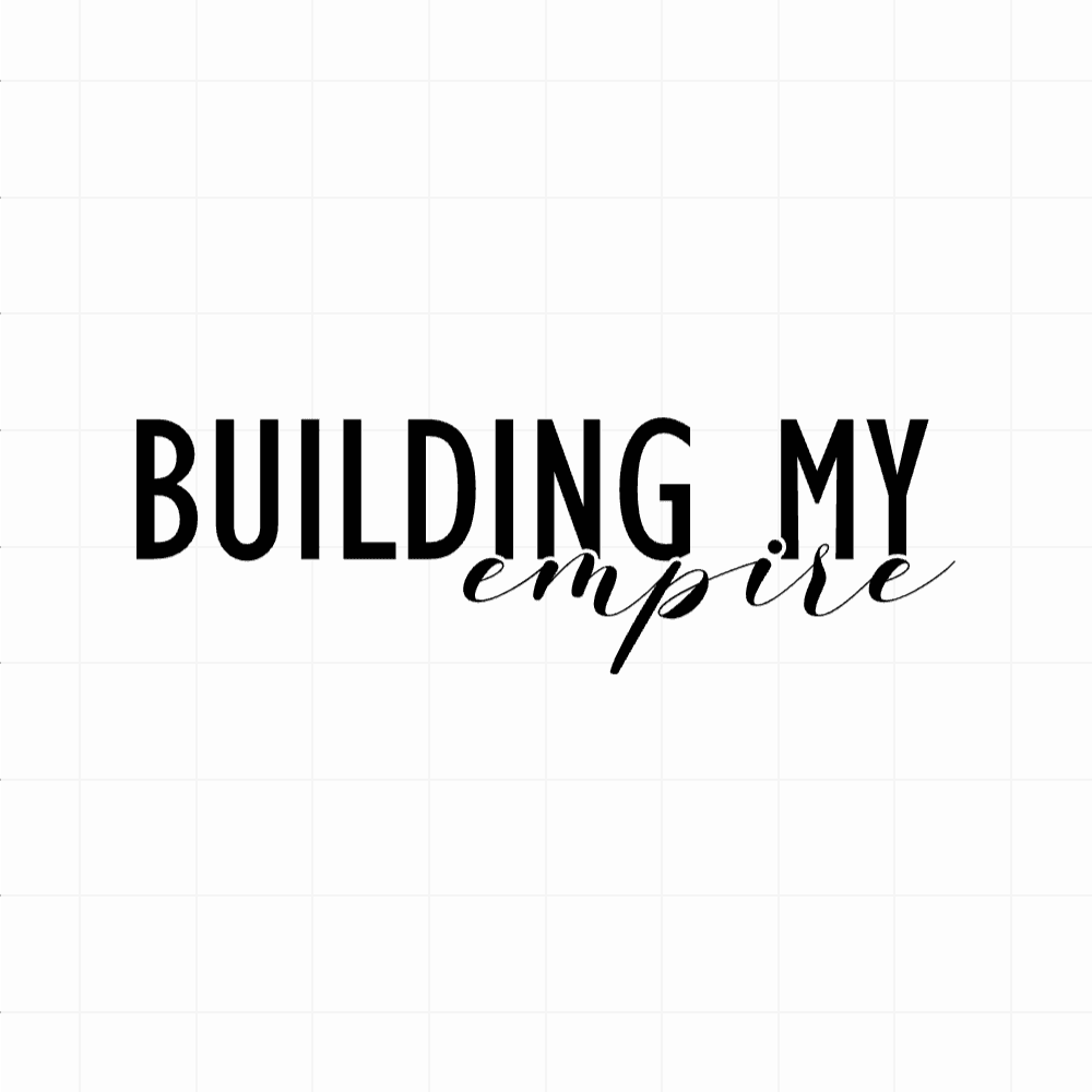 Building my empire - Motivatie sticker - vinyl sticker kopen bij De Stickerbaas