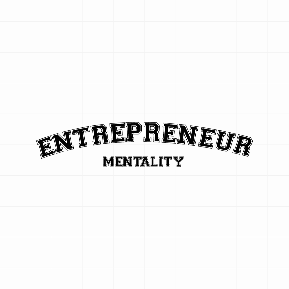 Entrepeneur mentality - Motivatie sticker - vinyl sticker kopen bij De Stickerbaas