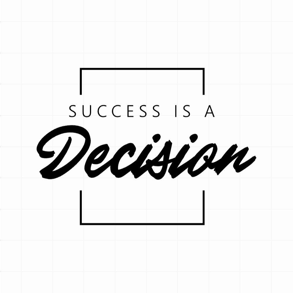 Success is a decision - Motivatie sticker - vinyl sticker kopen bij De Stickerbaas
