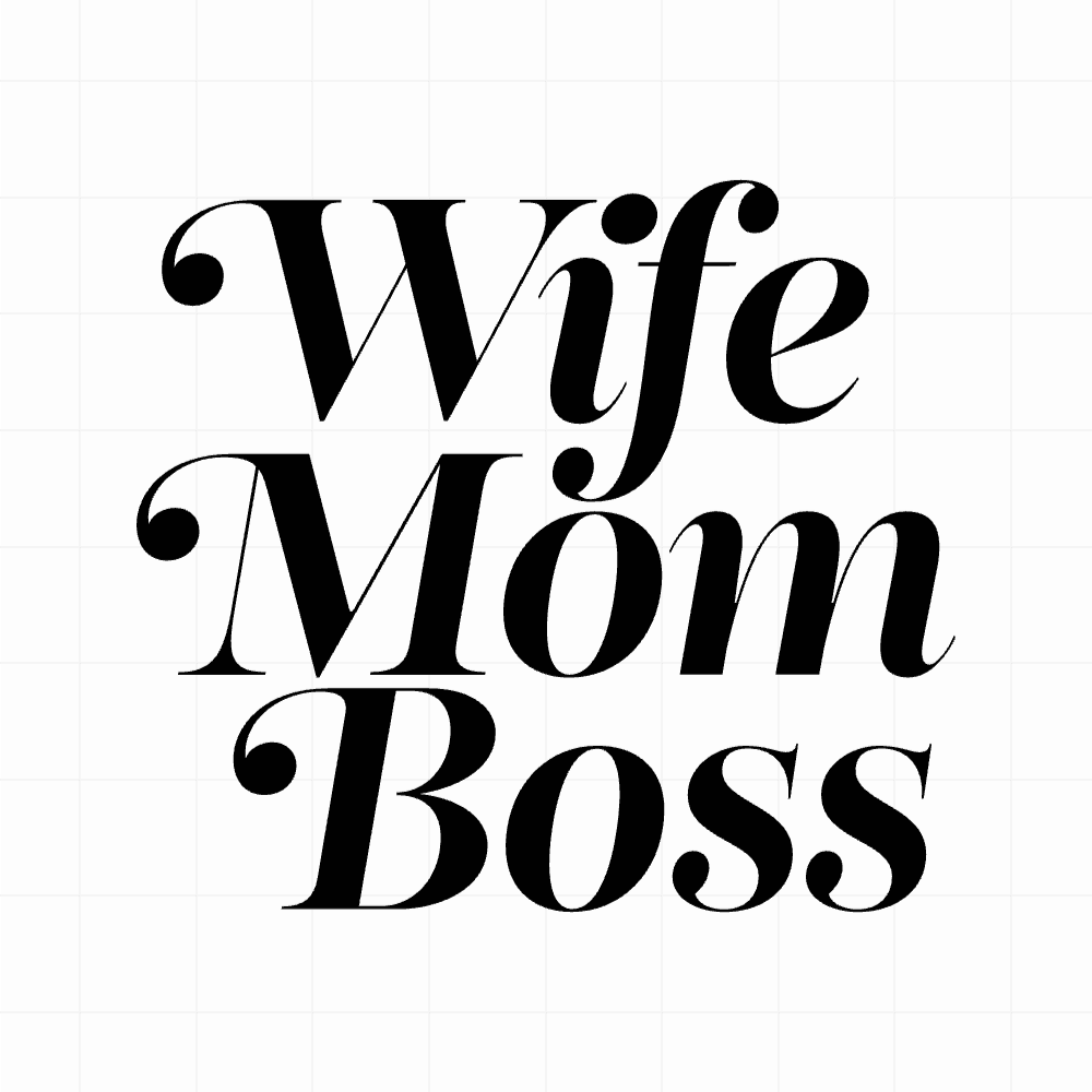 Wife mom boss - Motivatie sticker - vinyl sticker kopen bij De Stickerbaas